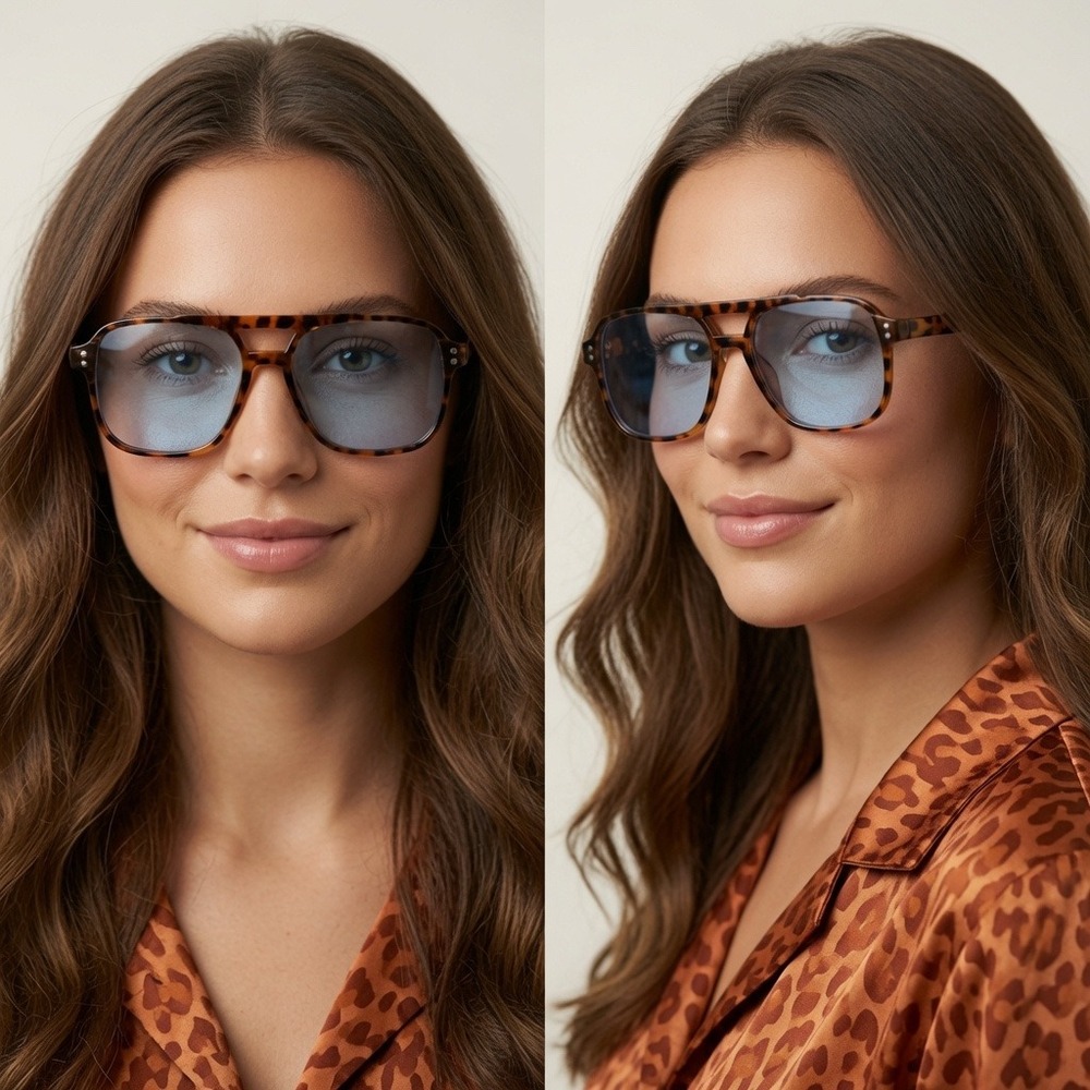 Women Vintage‎ Flat Lens Eyewear Perfect For Beach Vacations Summer Sunglasses